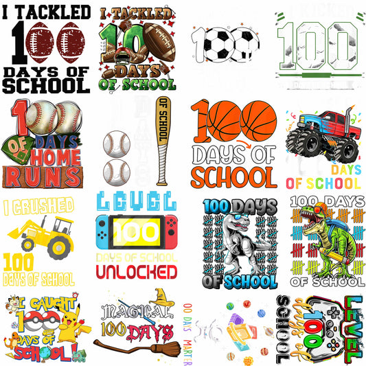 100 Days of School Premade Gang Sheets 30x30_Sports