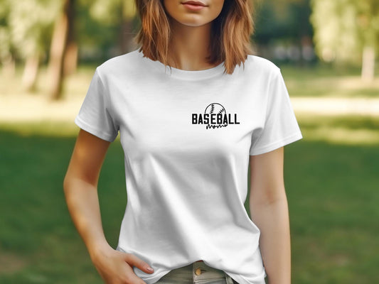 Baseball Mom Front & Back - T-shirt