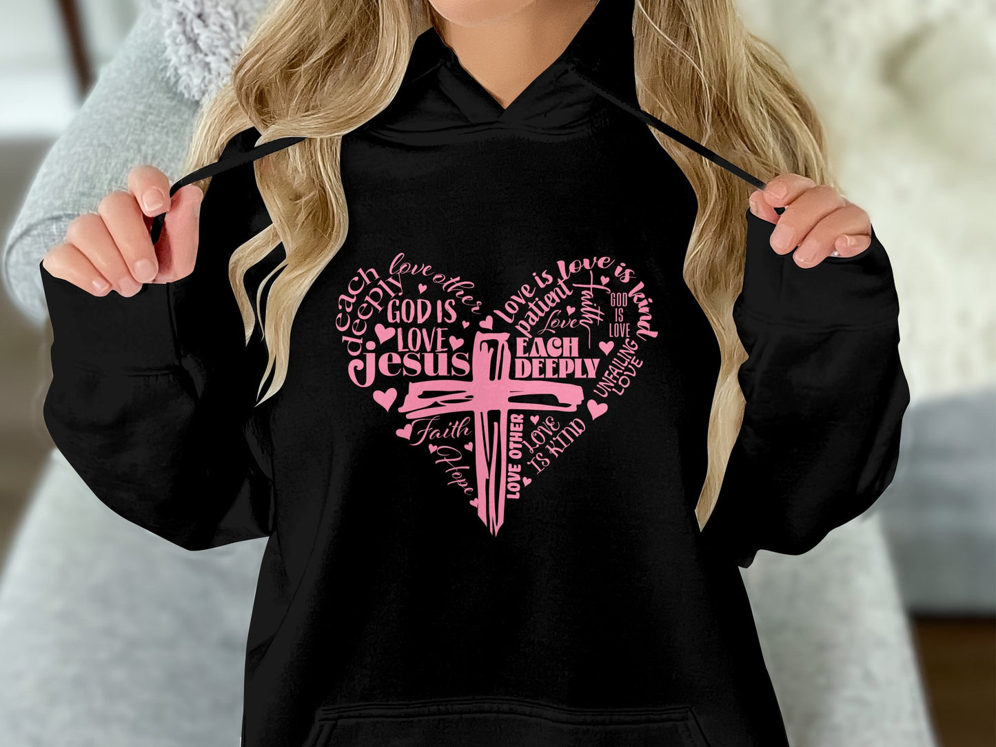 Heart Jesus - Fleece Hoodie Sweatshirt