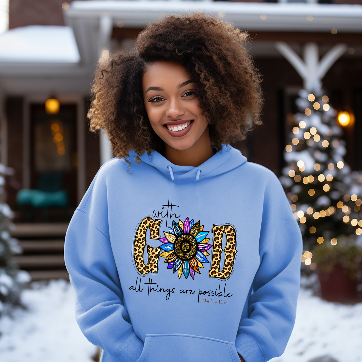 With God all things are possible - Fleece Hoodie Sweatshirt