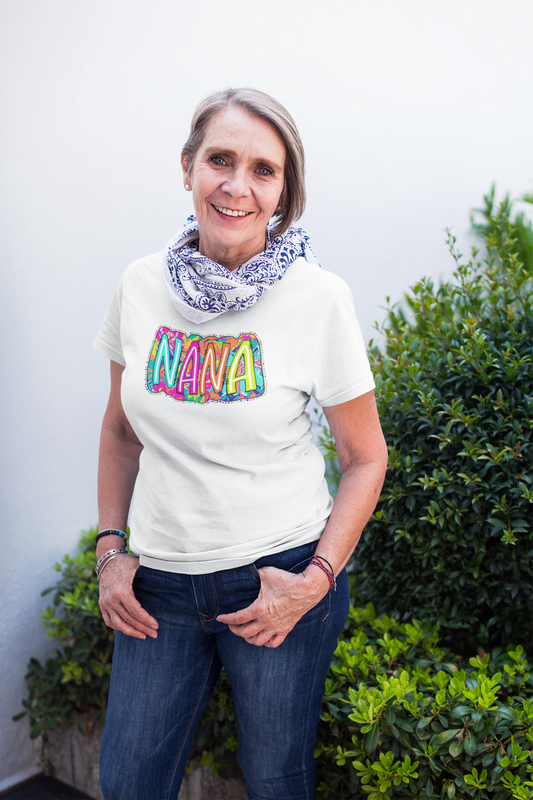 Nana Bright Neon Colorful letters T-shirt