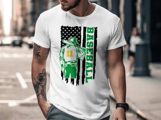 Baseball Flag Custom with School Colors - T-shirt
