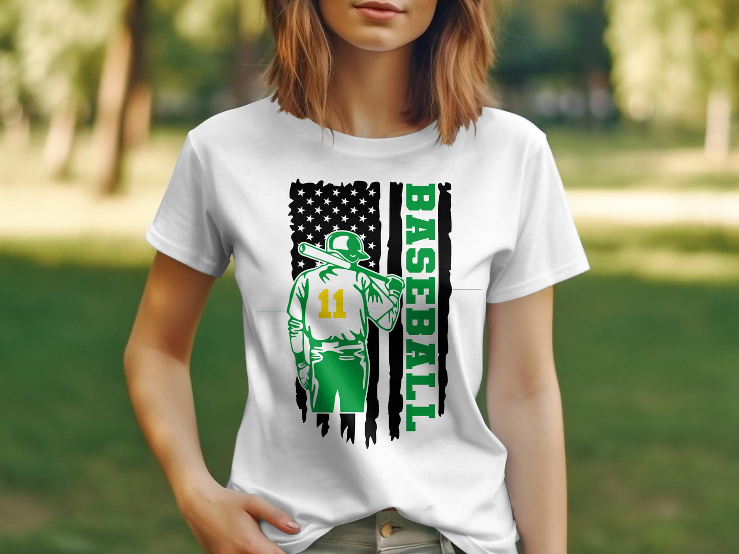 Baseball Flag Custom with School Colors - T-shirt