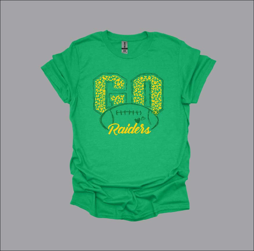 Football - RSHS Raider GO Leopard Football Tshirt