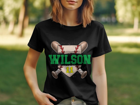 Baseball Plate personalized - T-shirt