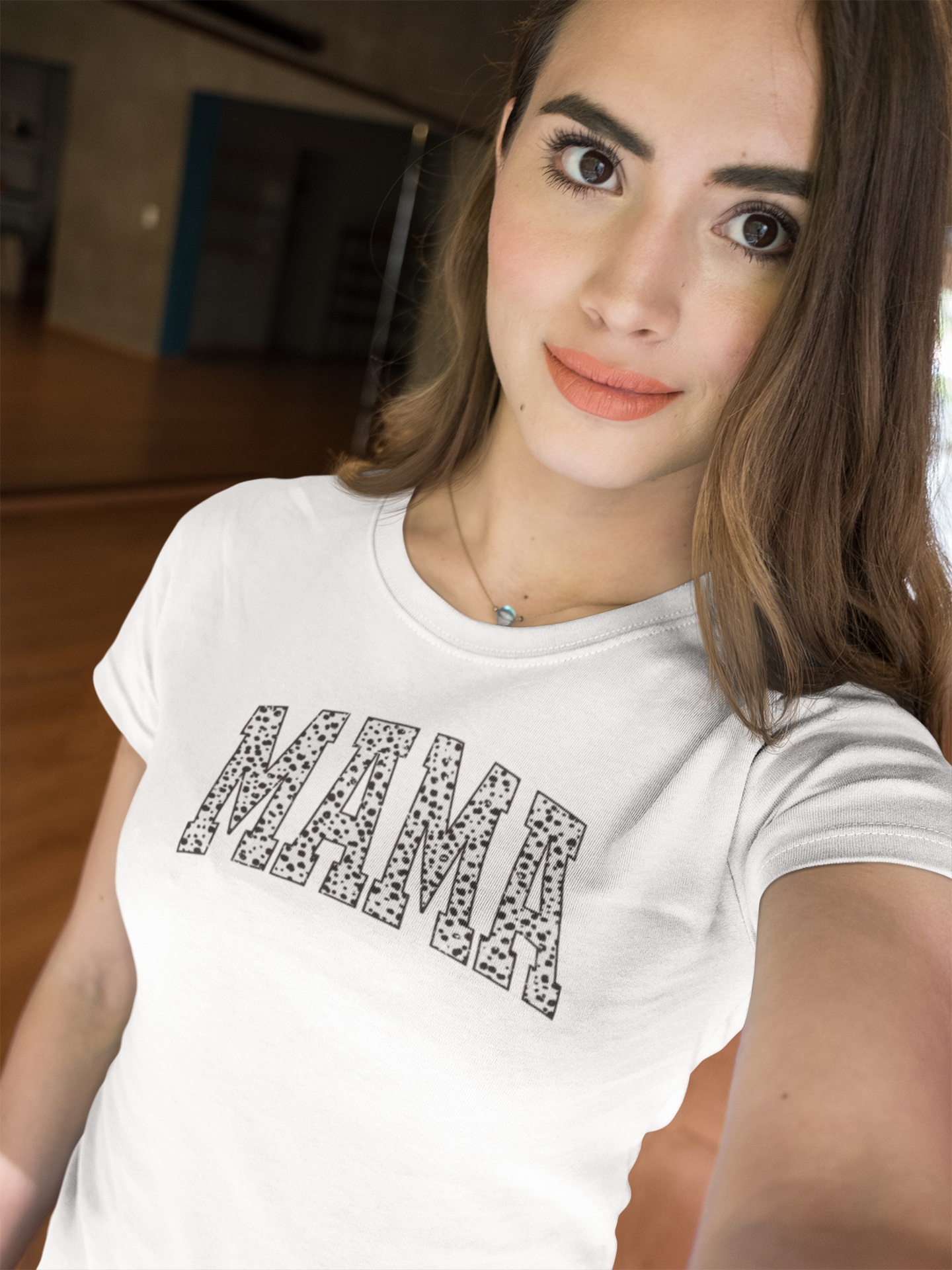 Mama Dalmatian Varsity Letter T-shirt