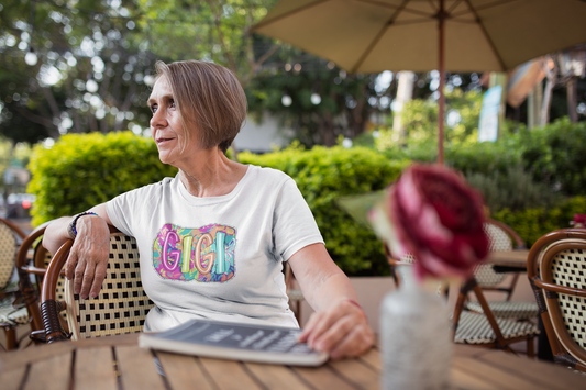 Gigi Bright Neon Colorful letters T-shirt